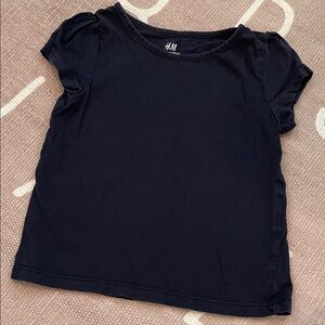 H&M Girls' Navy Short Sleeve Tee 2T